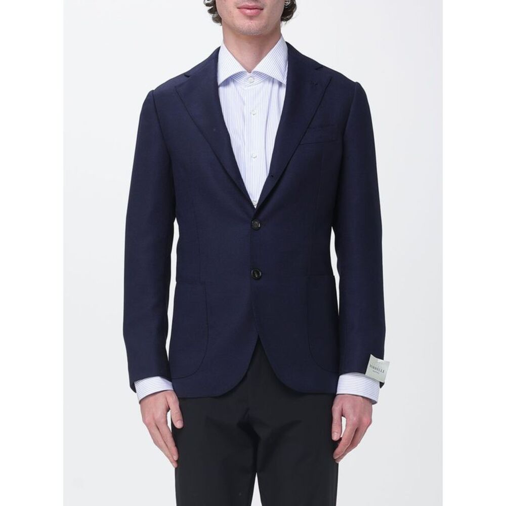 Luigi Borrelli Jacket Men Blue